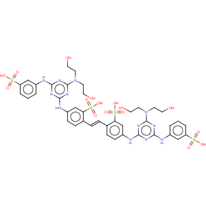 CAS No:5131-70-4 Benzenesulfonic acid,2,2'-(1,2-ethenediyl)bis[5-[[4-[bis(2-hydroxyethyl)amino]-6-[(3-sulfophenyl)amino]-1,3,5-triazin-2-yl]amino]-