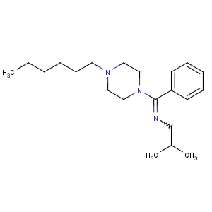 CAS No:51481-62-0 1-(4-hexylpiperazin-1-yl)-N-(2-methylpropyl)-1-phenylmethanimine