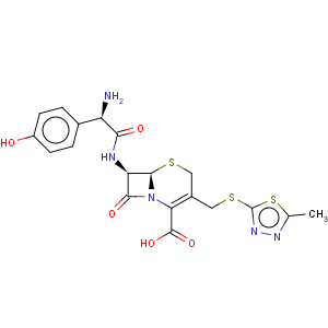 CAS No:51627-20-4 5-Thia-1-azabicyclo[4.2.0]oct-2-ene-2-carboxylicacid,7-[[(2R)-2-amino-2-(4-hydroxyphenyl)acetyl]amino]-3-[[(5-methyl-1,3,4-thiadiazol-2-yl)thio]methyl]-8-oxo-,(6R,7R)-