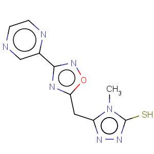 CAS No:519056-47-4 4-methyl-5-[(3-pyrazin-2-yl-1,2,4-oxadiazol-5-yl)methyl]-4h-1,2,4-triazole-3-thiol