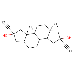CAS No:52-74-4 A-Norandrostane-2,16-diol,2,16-diethynyl-, (2b,5a,16b)- (9CI)