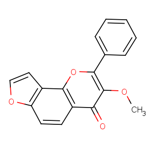 CAS No:521-88-0 3-methoxy-2-phenylfuro[2,3-h]chromen-4-one