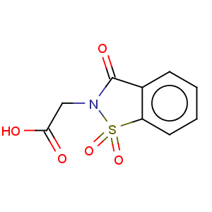 CAS No:52188-11-1 (1,1,3-Trioxo-1,3-dihydro-1l6-benzo[d]isothiazol-2-yl)-acetic acid