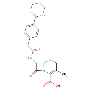 CAS No:52231-20-6 (6R,7R)-3-methyl-8-oxo-7-[[2-[4-(1,4,5,<br />6-tetrahydropyrimidin-2-yl)phenyl]acetyl]amino]-5-thia-1-azabicyclo[4.2.<br />0]oct-2-ene-2-carboxylic acid