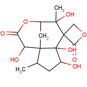 CAS No:5230-87-5 Spiro[4H-4,9a-methanocyclopent[d]oxocin-6(2H),3'-oxetane]-2,2'-dione,hexahydro-1,5,6a,7-tetrahydroxy-5,9-dimethyl-, (1R,3'S,4R,5R,6aR,7R,9R,9aS)-