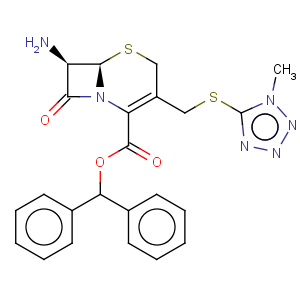 CAS No:53090-86-1 (6r)-3-[[(1-methyl-1h-tetrazole-5-yl)thio]methyl]-7?-amino-8-oxo-5-thia-1-azabicyclo[4.2.0]octa-2-ene-2-carboxylic acid diphenylmethyl ester