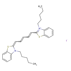 CAS No:53213-96-0 3-pentyl-2-[5-(3-pentyl-1,3-benzothiazol-3-ium-2-yl)penta-2,<br />4-dienylidene]-1,3-benzothiazole