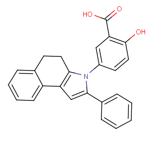 CAS No:53597-27-6 2-hydroxy-5-(2-phenyl-4,5-dihydrobenzo[e]indol-3-yl)benzoic acid