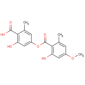 CAS No:537-09-7 2-hydroxy-4-(2-hydroxy-4-methoxy-6-methylbenzoyl)oxy-6-methylbenzoic<br />acid