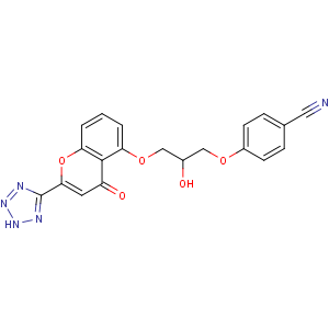 CAS No:53736-51-9 4-[2-hydroxy-3-[4-oxo-2-(2H-tetrazol-5-yl)chromen-5-yl]oxypropoxy]<br />benzonitrile