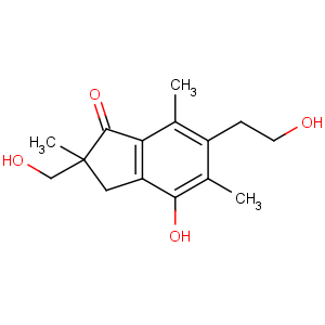 CAS No:53823-03-3 1H-Inden-1-one,2,3-dihydro-4-hydroxy-6-(2-hydroxyethyl)-2-(hydroxymethyl)-2,5,7-trimethyl-,(2S)-