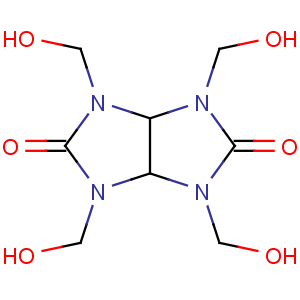 CAS No:5395-50-6 1,3,4,6-tetrakis(hydroxymethyl)-3a,6a-dihydroimidazo[4,5-d]imidazole-2,<br />5-dione