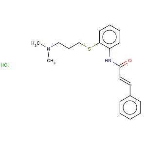 CAS No:54-84-2 2-Propenamide,N-[2-[[3-(dimethylamino)propyl]thio]phenyl]-3-phenyl-, hydrochloride (1:1)
