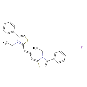 CAS No:54290-14-1 Thiazolium,3-ethyl-2-[3-(3-ethyl-4-phenyl-2(3H)-thiazolylidene)-1-propen-1-yl]-4-phenyl-,iodide (1:1)