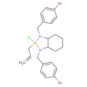 CAS No:546084-25-7 (3aR,7aR)-1,3-bis[(4-bromophenyl)methyl]-2-chloro-2-prop-2-enyl-3a,4,5,<br />6,7,7a-hexahydrobenzo[d][1,3,2]diazasilole