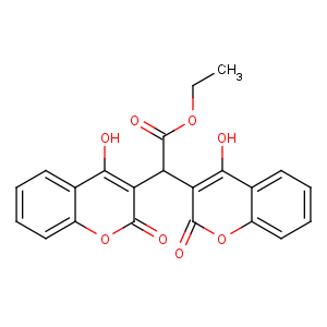 CAS No:548-00-5 ethyl 2,2-bis(4-hydroxy-2-oxochromen-3-yl)acetate