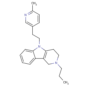 CAS No:5502-75-0 5-[2-(6-methylpyridin-3-yl)ethyl]-2-propyl-3,4-dihydro-1H-pyrido[4,<br />3-b]indole