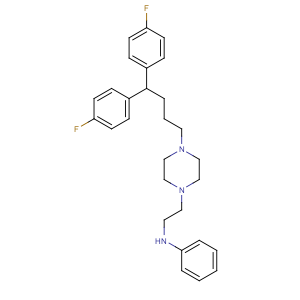 CAS No:5522-39-4 N-[2-[4-[4,4-bis(4-fluorophenyl)butyl]piperazin-1-yl]ethyl]aniline