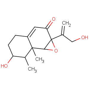 CAS No:55785-58-5 Naphth[1,2-b]oxiren-2(1aH)-one,4,5,6,7,7a,7b-hexahydro-6-hydroxy-1a-[1-(hydroxymethyl)ethenyl]-7,7a-dimethyl-,(1aR,6R,7R,7aR,7bR)-