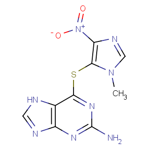 CAS No:5581-52-2 6-(3-methyl-5-nitroimidazol-4-yl)sulfanyl-7H-purin-2-amine