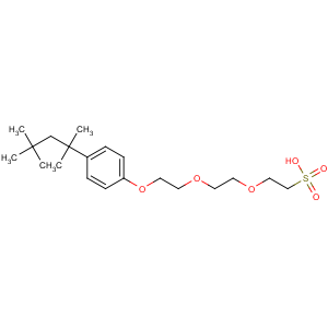 CAS No:55837-16-6 2-[2-[2-[4-(2,4,<br />4-trimethylpentan-2-yl)phenoxy]ethoxy]ethoxy]ethanesulfonic acid