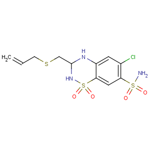 CAS No:5588-16-9 6-chloro-1,1-dioxo-3-(prop-2-enylsulfanylmethyl)-3,4-dihydro-2H-1λ