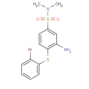 CAS No:5592-64-3 Benzenesulfonamide,3-amino-4-[(2-bromophenyl)thio]-N,N-dimethyl-