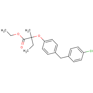 CAS No:55937-99-0 ethyl 2-[4-[(4-chlorophenyl)methyl]phenoxy]-2-methylbutanoate