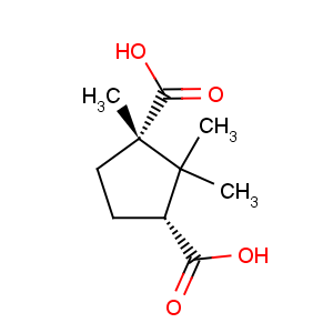 CAS No:560-09-8 1,3-Cyclopentanedicarboxylicacid, 1,2,2-trimethyl-, (1S,3R)-