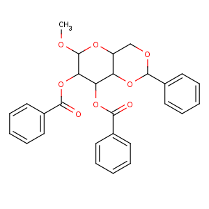 CAS No:56253-32-8 [(4aR,6R,7R,8S,8aR)-7-benzoyloxy-6-methoxy-2-phenyl-4,4a,6,7,8,<br />8a-hexahydropyrano[3,2-d][1,3]dioxin-8-yl] benzoate