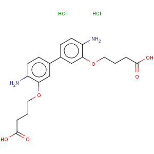 CAS No:56455-90-4 Butanoic acid,4,4'-[(4,4'-diamino[1,1'-biphenyl]-3,3'-diyl)bis(oxy)]bis-, dihydrochloride(9CI)