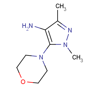 CAS No:568577-87-7 1,3-dimethyl-5-morpholin-4-ylpyrazol-4-amine