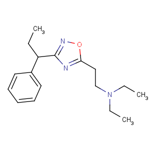 CAS No:5696-09-3 N,N-diethyl-2-[3-(1-phenylpropyl)-1,2,4-oxadiazol-5-yl]ethanamine