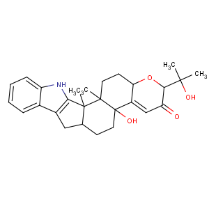 CAS No:57186-25-1 2H-Pyrano[2'',3'':5',6']benz[1',2':6,7]indeno[1,2-b]indol-3(4bH)-one,5,6,6a,7,12,12b,12c,13,14,14a-decahydro-4b-hydroxy-2-(1-hydroxy-1-methylethyl)-12b,12c-dimethyl-,(2R,4bS,6aS,12bS,12cR,14aS)-