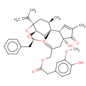 CAS No:57444-62-9 Benzeneacetic acid,4-hydroxy-3-methoxy-,[(2S,3aR,3bS,6aR,9aR,9bR,10R,11aR)-3a,3b,6,6a,9a,10,11,11a-octahydro-6a-hydroxy-8,10-dimethyl-11a-(1-methylethenyl)-7-oxo-2-(phenylmethyl)-7H-2,9b-epoxyazuleno[5,4-e]-1,3-benzodioxol-5-yl]methylester