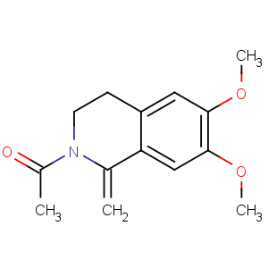 CAS No:57621-04-2 1-(6,7-dimethoxy-1-methylidene-3,4-dihydroisoquinolin-2-yl)ethanone