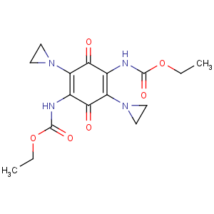 CAS No:57998-68-2 ethyl<br />N-[2,5-bis(aziridin-1-yl)-4-(ethoxycarbonylamino)-3,6-dioxocyclohexa-1,<br />4-dien-1-yl]carbamate