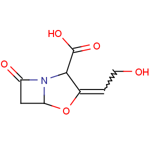 CAS No:58001-44-8 (2R,3Z,<br />5R)-3-(2-hydroxyethylidene)-7-oxo-4-oxa-1-azabicyclo[3.2.0]heptane-2-<br />carboxylic acid