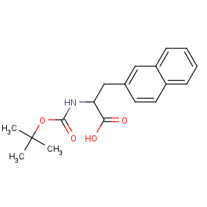 CAS No:58438-04-3 (2S)-2-[(2-methylpropan-2-yl)oxycarbonylamino]-3-naphthalen-2-<br />ylpropanoic acid