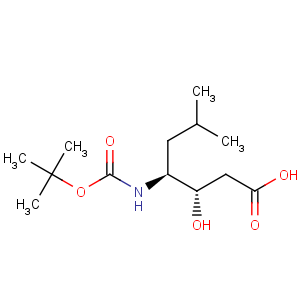 CAS No:58521-49-6 Heptanoic acid,4-[[(1,1-dimethylethoxy)carbonyl]amino]-3-hydroxy-6-methyl-, (3S,4S)-