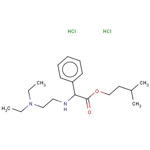 CAS No:5892-41-1 Benzeneacetic acid, a-[[2-(diethylamino)ethyl]amino]-,3-methylbutyl ester, hydrochloride (1:2)