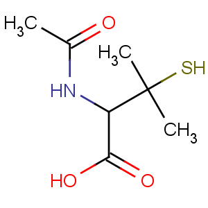CAS No:59-53-0 2-acetamido-3-methyl-3-sulfanylbutanoic acid