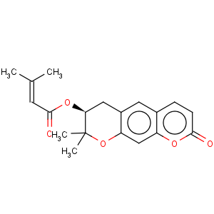 CAS No:5928-25-6 2-Butenoic acid,3-methyl-,(7S)-7,8-dihydro-8,8-dimethyl-2-oxo-2H,6H-pyrano[3,2-g]-1-benzopyran-7-yl ester