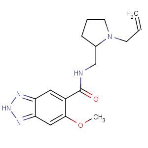 CAS No:59338-93-1 6-methoxy-N-[(1-prop-2-enylpyrrolidin-2-yl)methyl]-2H-benzotriazole-5-<br />carboxamide