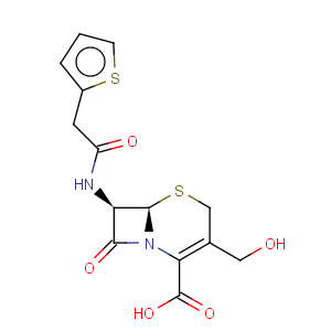 CAS No:5935-65-9 5-Thia-1-azabicyclo[4.2.0]oct-2-ene-2-carboxylicacid, 3-(hydroxymethyl)-8-oxo-7-[[2-(2-thienyl)acetyl]amino]-, (6R,7R)-