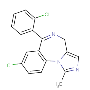 CAS No:59467-77-5 8-chloro-6-(2-chlorophenyl)-1-methyl-4H-imidazo[1,5-a][1,<br />4]benzodiazepine