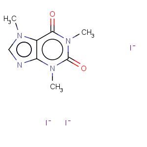 CAS No:5968-71-8 hydrogen triiodide, compound with 3,7-dihydro-1,3,7-trimethyl-1H-purine-2,6-dione (1:1)