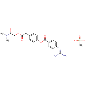 CAS No:59721-29-8 [4-[2-[2-(dimethylamino)-2-oxoethoxy]-2-oxoethyl]phenyl]<br />4-(diaminomethylideneamino)benzoate