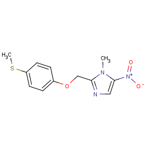CAS No:59729-37-2 1-methyl-2-[(4-methylsulfanylphenoxy)methyl]-5-nitroimidazole