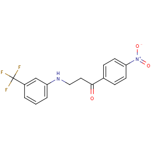 CAS No:59733-97-0 1-(4-nitrophenyl)-3-[3-(trifluoromethyl)anilino]propan-1-one